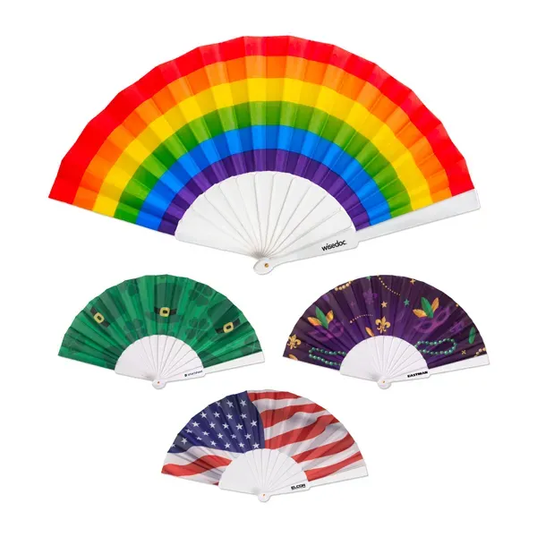 Holiday Folding Hand Fan - Holiday Folding Hand Fan - Image 0 of 4