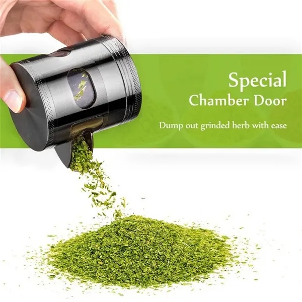 Metal Herb Grinder with special chamber door - Metal Herb Grinder with special chamber door - Image 1 of 4