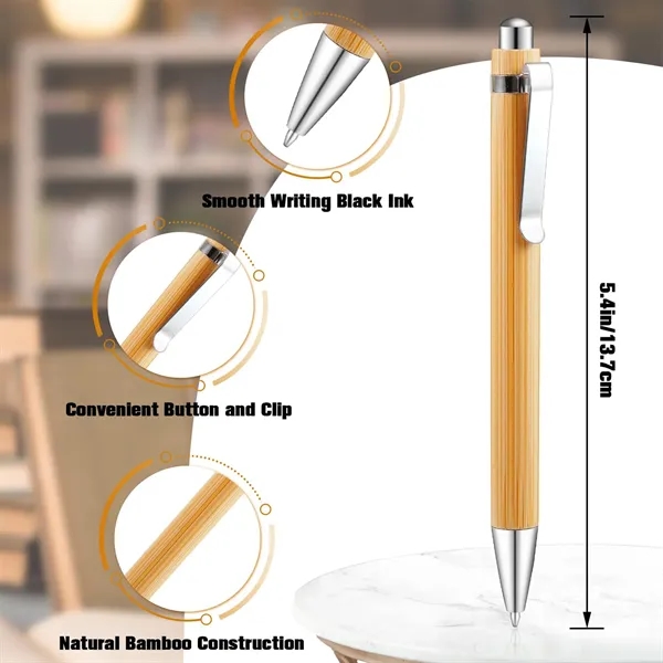Eco-Friendly Bamboo Retractable Ballpoint Pen - Eco-Friendly Bamboo Retractable Ballpoint Pen - Image 2 of 2