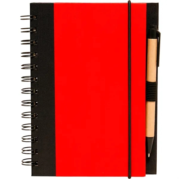 5" x 7" in Eco Friendly Spiral Notebook with Pen - 5" x 7" in Eco Friendly Spiral Notebook with Pen - Image 1 of 6