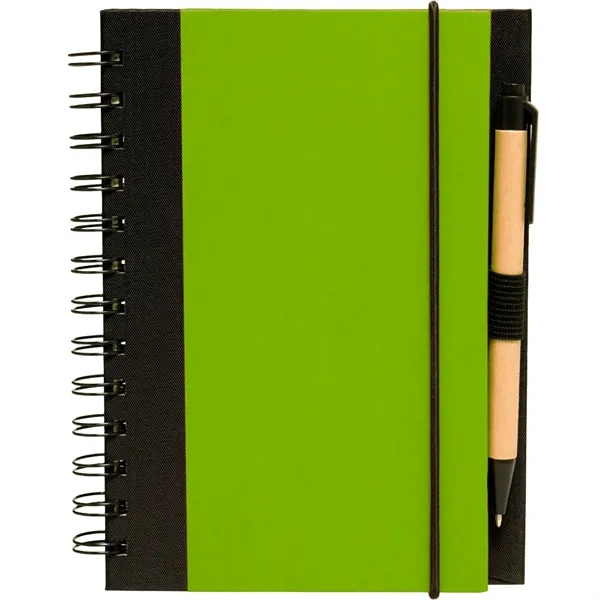 5" x 7" in Eco Friendly Spiral Notebook with Pen - 5" x 7" in Eco Friendly Spiral Notebook with Pen - Image 2 of 6