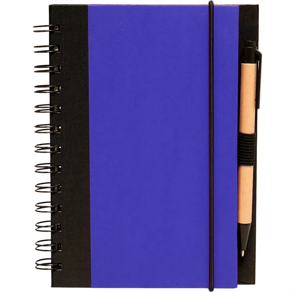 5" x 7" in Eco Friendly Spiral Notebook with Pen - 5" x 7" in Eco Friendly Spiral Notebook with Pen - Image 4 of 6