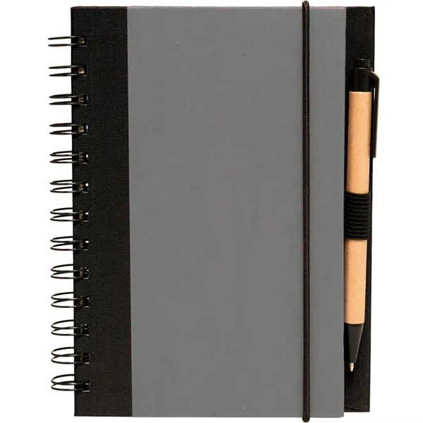 5" x 7" in Eco Friendly Spiral Notebook with Pen - 5" x 7" in Eco Friendly Spiral Notebook with Pen - Image 6 of 6