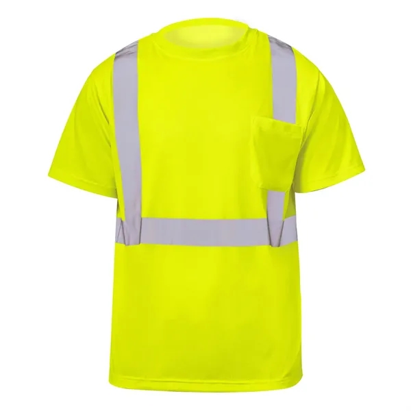 VISIPRO Short Sleeve Reflective Safety T-Shirt with Pocket - - VISIPRO Short Sleeve Reflective Safety T-Shirt with Pocket - - Image 0 of 5