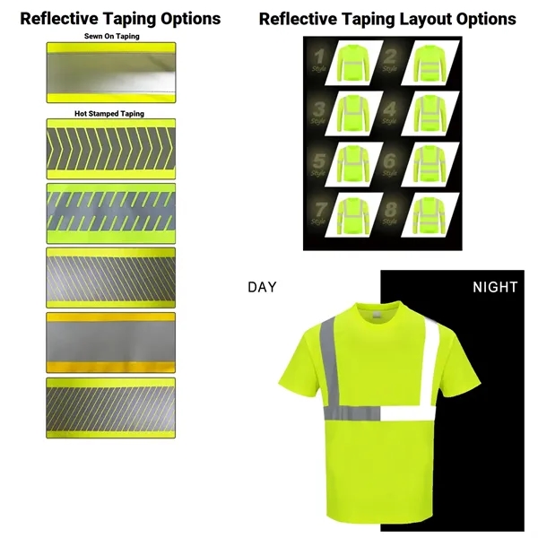 VISIPRO Short Sleeve Reflective Safety T-Shirt with Pocket - - VISIPRO Short Sleeve Reflective Safety T-Shirt with Pocket - - Image 4 of 5