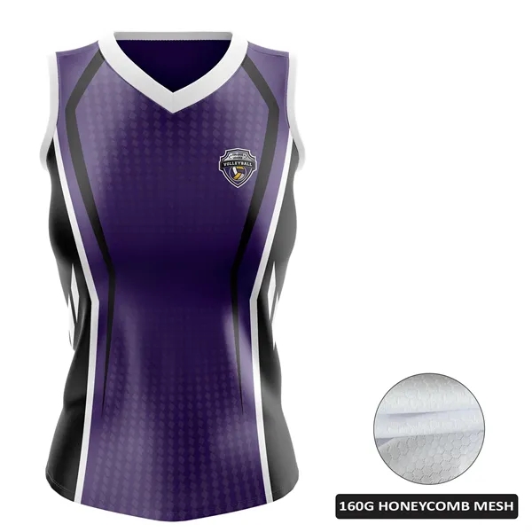 Women's Custom Full Sublimation Volleyball Sleeveless Jersey - Women's Custom Full Sublimation Volleyball Sleeveless Jersey - Image 0 of 2