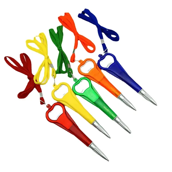 Lanyard Pen With Bottle Opener - Lanyard Pen With Bottle Opener - Image 0 of 3
