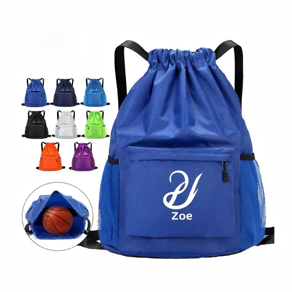 Waterproof Drawstring Backpack Sports Fitness Yoga Bag - Waterproof Drawstring Backpack Sports Fitness Yoga Bag - Image 0 of 2