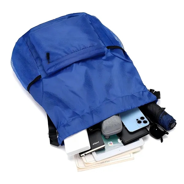 Waterproof Drawstring Backpack Sports Fitness Yoga Bag - Waterproof Drawstring Backpack Sports Fitness Yoga Bag - Image 1 of 2