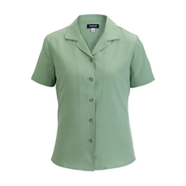 Camp Collar Ladies' Blouse - Camp Collar Ladies' Blouse - Image 4 of 7