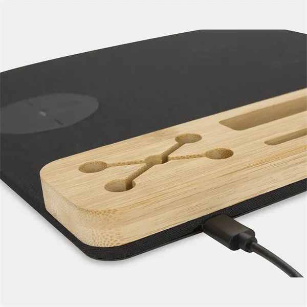 RPET Mouse Pad with 10W Wireless Charger - RPET Mouse Pad with 10W Wireless Charger - Image 0 of 3