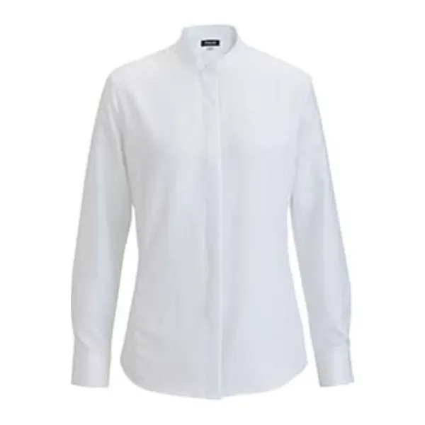 Flexbatiste Banded Collar Long Sleeve Ladies' Shirt - Flexbatiste Banded Collar Long Sleeve Ladies' Shirt - Image 0 of 4