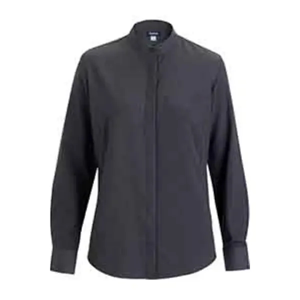 Flexbatiste Banded Collar Long Sleeve Ladies' Shirt - Flexbatiste Banded Collar Long Sleeve Ladies' Shirt - Image 3 of 4