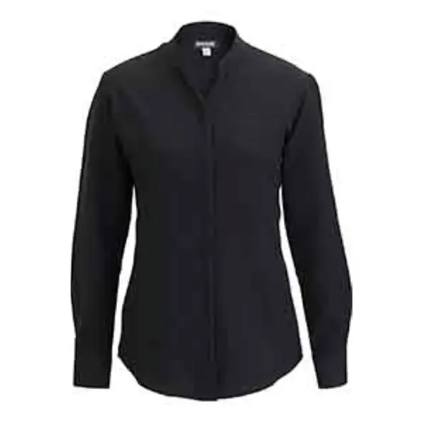 Flexbatiste Stand Up Collar Long Sleeve Ladies' Shirt - Flexbatiste Stand Up Collar Long Sleeve Ladies' Shirt - Image 0 of 7