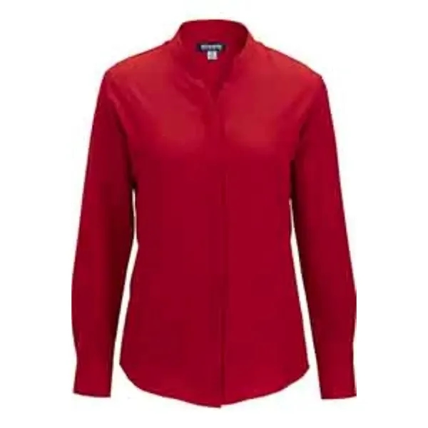 Flexbatiste Stand Up Collar Long Sleeve Ladies' Shirt - Flexbatiste Stand Up Collar Long Sleeve Ladies' Shirt - Image 1 of 7