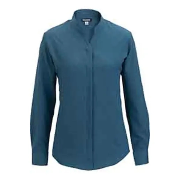 Flexbatiste Stand Up Collar Long Sleeve Ladies' Shirt - Flexbatiste Stand Up Collar Long Sleeve Ladies' Shirt - Image 5 of 7