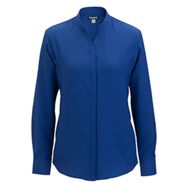 Flexbatiste Stand Up Collar Long Sleeve Ladies' Shirt - Flexbatiste Stand Up Collar Long Sleeve Ladies' Shirt - Image 6 of 7