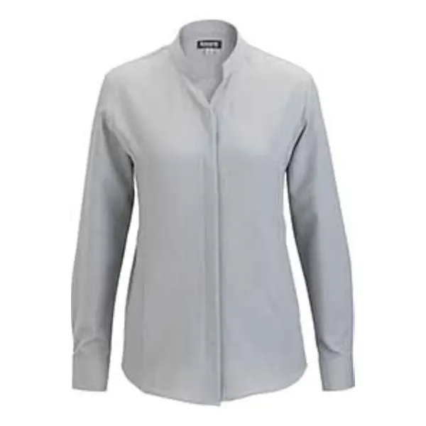 Flexbatiste Stand Up Collar Long Sleeve Ladies' Shirt - Flexbatiste Stand Up Collar Long Sleeve Ladies' Shirt - Image 7 of 7