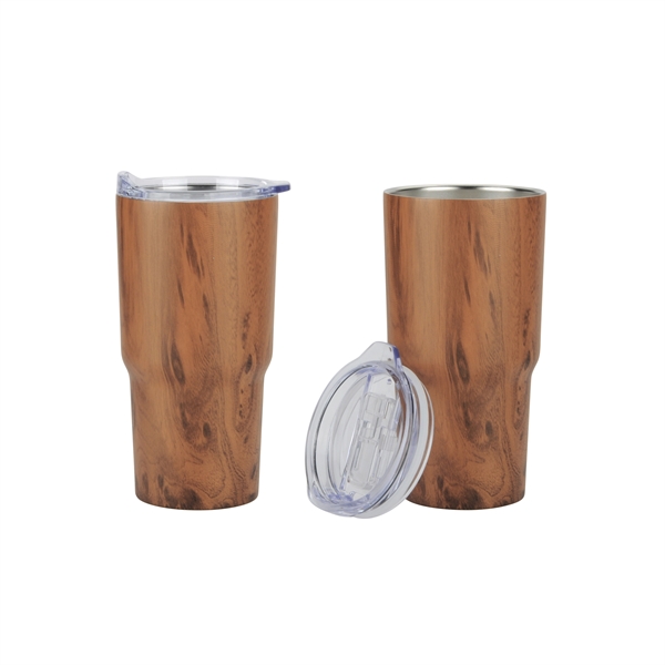 Contoured 20 oz. Wood Tone Stainless Steel Tumbler - Contoured 20 oz. Wood Tone Stainless Steel Tumbler - Image 1 of 1