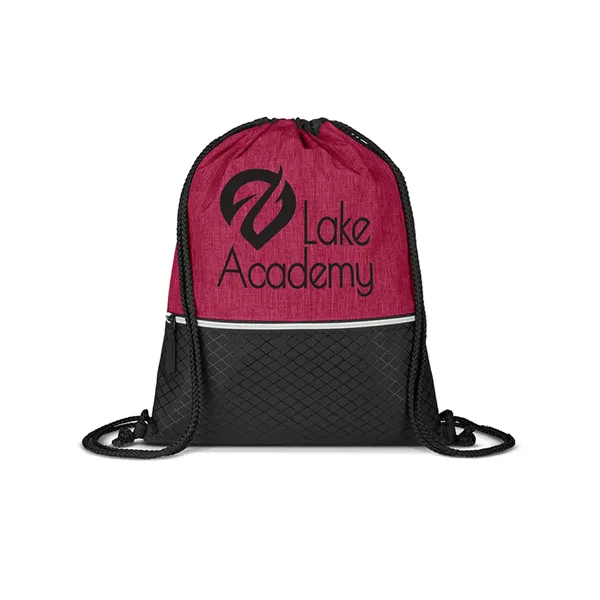 Crosshatch Heather Drawstring Backpack - Crosshatch Heather Drawstring Backpack - Image 0 of 14