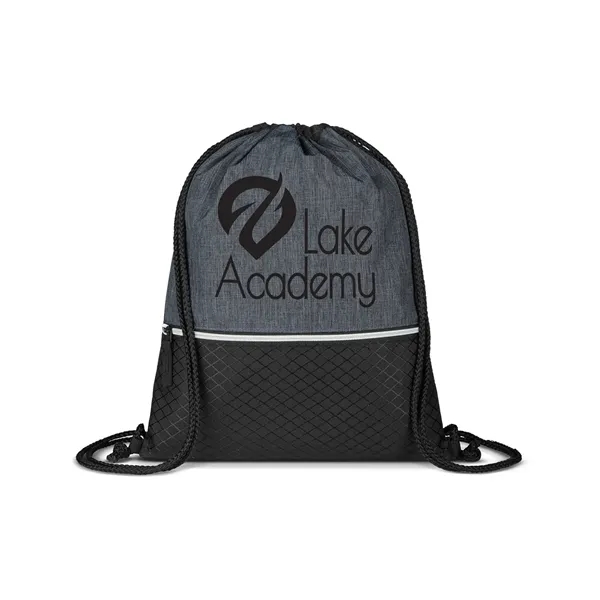 Crosshatch Heather Drawstring Backpack - Crosshatch Heather Drawstring Backpack - Image 2 of 14