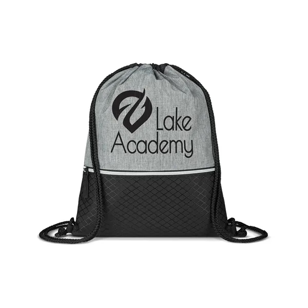 Crosshatch Heather Drawstring Backpack - Crosshatch Heather Drawstring Backpack - Image 4 of 14