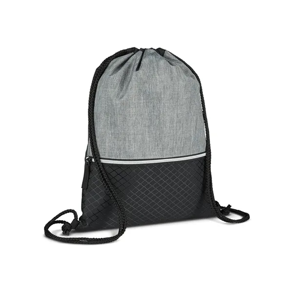 Crosshatch Heather Drawstring Backpack - Crosshatch Heather Drawstring Backpack - Image 5 of 14