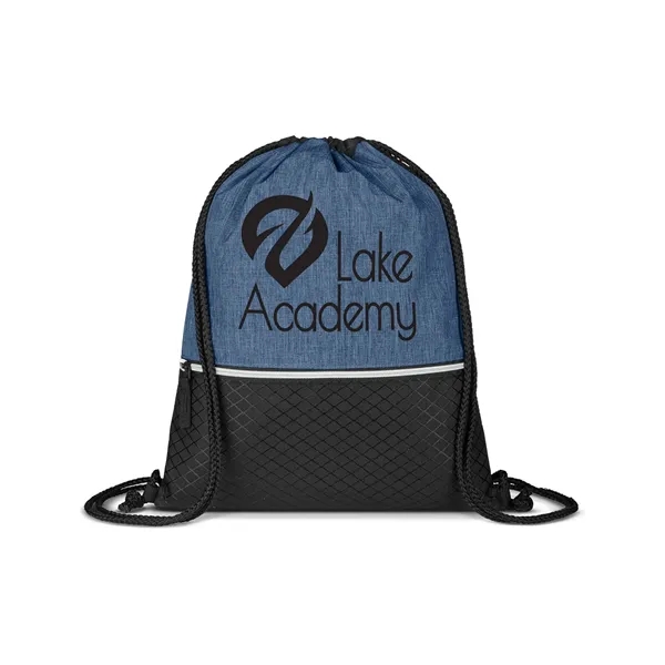 Crosshatch Heather Drawstring Backpack - Crosshatch Heather Drawstring Backpack - Image 10 of 14