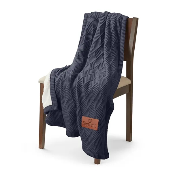 Leeman Trellis Knit Blanket - Leeman Trellis Knit Blanket - Image 4 of 17
