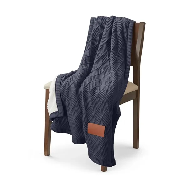 Leeman Trellis Knit Blanket - Leeman Trellis Knit Blanket - Image 6 of 17
