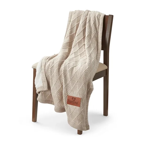 Leeman Trellis Knit Blanket - Leeman Trellis Knit Blanket - Image 8 of 17