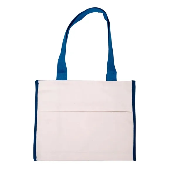 Cotton Gusset Accent Box Tote Bag - Cotton Gusset Accent Box Tote Bag - Image 5 of 8