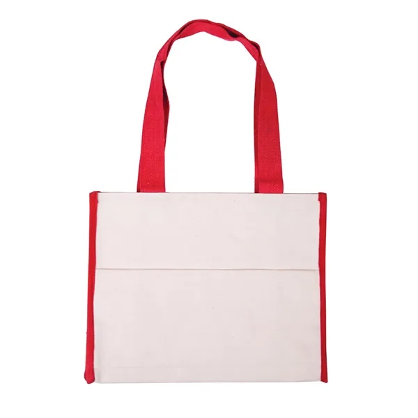 Cotton Gusset Accent Box Tote Bag - Cotton Gusset Accent Box Tote Bag - Image 8 of 8
