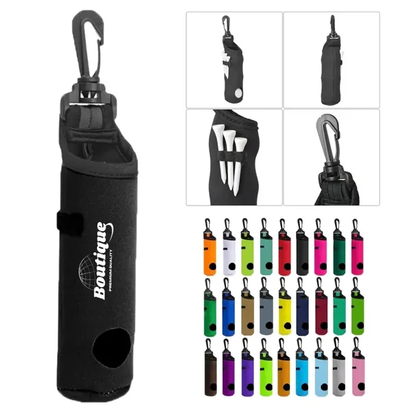 Neoprene Golf Ball Pouch With Clip Hook - Neoprene Golf Ball Pouch With Clip Hook - Image 0 of 6