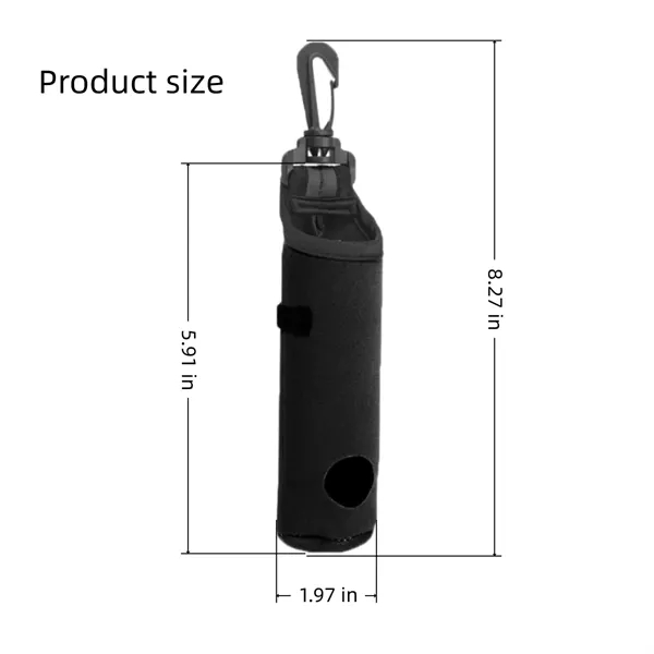 Neoprene Golf Ball Pouch With Clip Hook - Neoprene Golf Ball Pouch With Clip Hook - Image 1 of 6