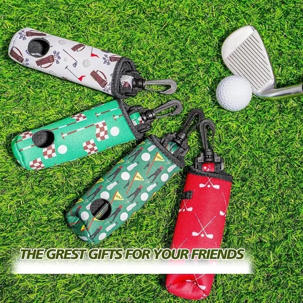 Neoprene Golf Ball Pouch With Clip Hook - Neoprene Golf Ball Pouch With Clip Hook - Image 2 of 6