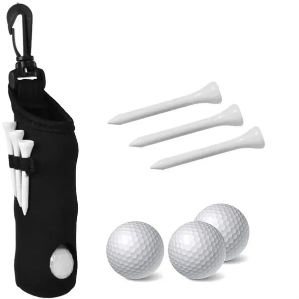 Neoprene Golf Ball Pouch With Clip Hook - Neoprene Golf Ball Pouch With Clip Hook - Image 3 of 6
