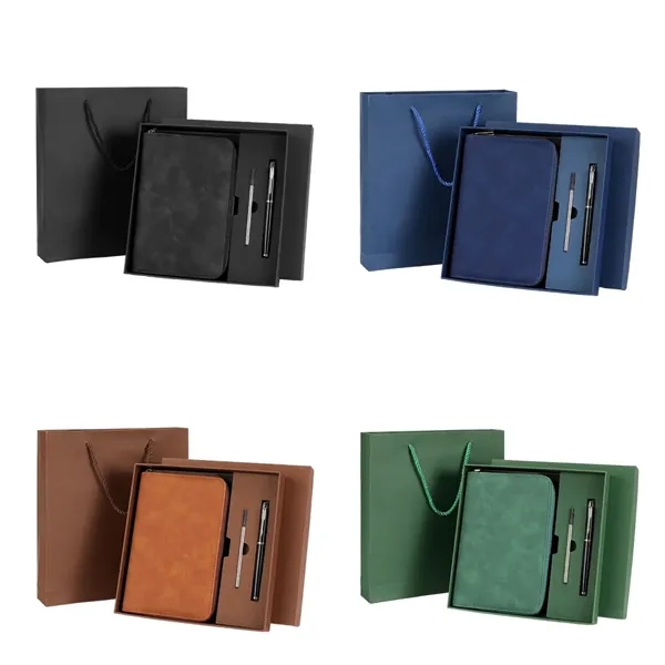 A5 PU Leather Zipper Binder Notebook Refillable Journal - A5 PU Leather Zipper Binder Notebook Refillable Journal - Image 3 of 5