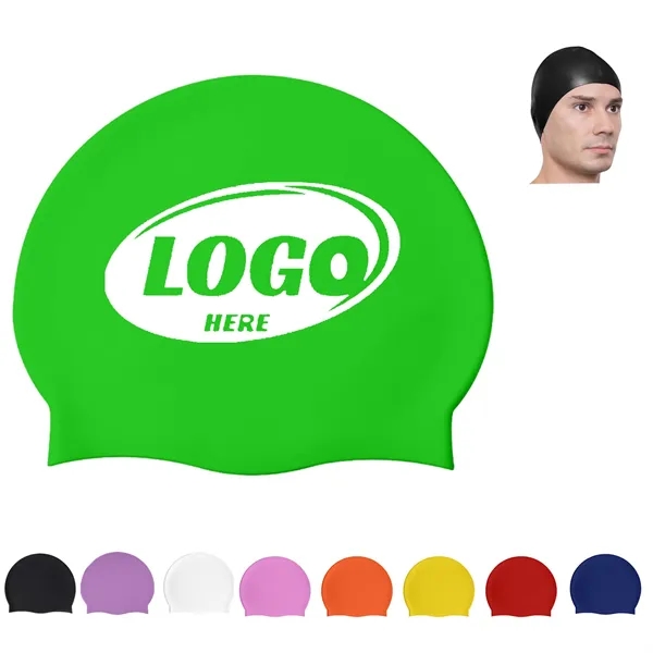 Unisex Silicone Swimming Cap - Unisex Silicone Swimming Cap - Image 0 of 5