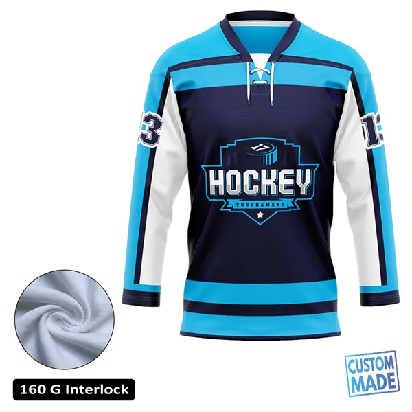 Premium Full Sublimation Ice Hockey Jersey - Poly Interlock - Premium Full Sublimation Ice Hockey Jersey - Poly Interlock - Image 0 of 1