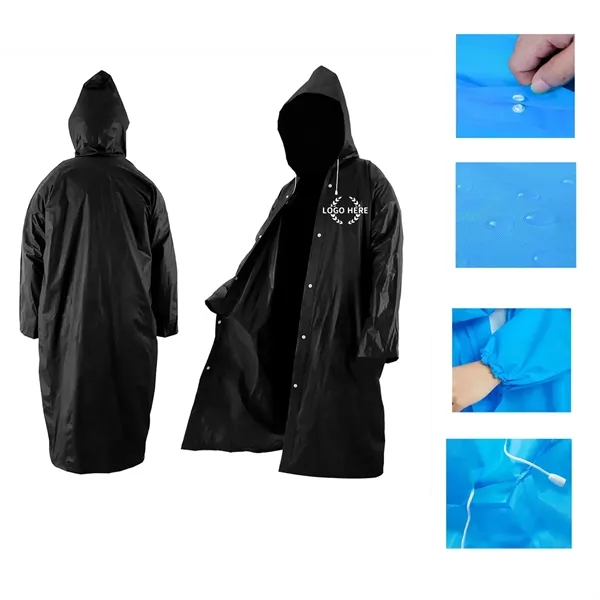 Reusable Adult Rain Poncho - Reusable Adult Rain Poncho - Image 0 of 1