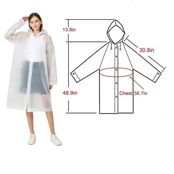 Reusable Adult Rain Poncho - Reusable Adult Rain Poncho - Image 1 of 1