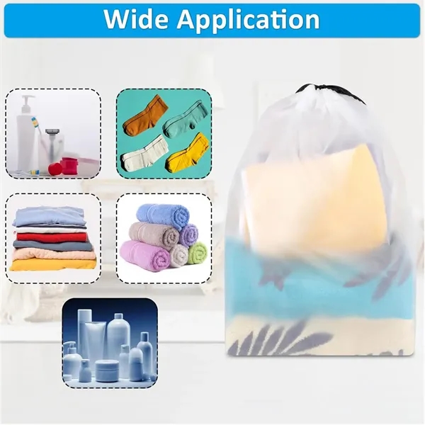 Clear Waterproof Drawstring Travel Shoe Storage Bag - Clear Waterproof Drawstring Travel Shoe Storage Bag - Image 5 of 5