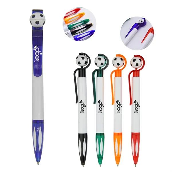 Rotating Soccer Shape Ballpoint Pens - Rotating Soccer Shape Ballpoint Pens - Image 0 of 4
