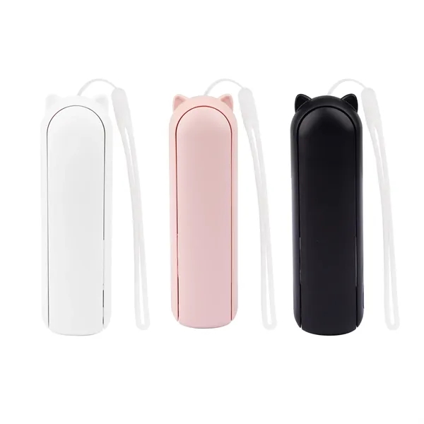 Personal USB Foldable Fan Mini Handheld  W/ Power Bank - Personal USB Foldable Fan Mini Handheld  W/ Power Bank - Image 1 of 4