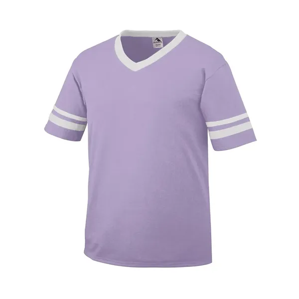 Augusta Sportswear V-Neck Jersey with Striped Sleeves - Augusta Sportswear V-Neck Jersey with Striped Sleeves - Image 30 of 72