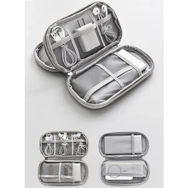 Double Layer Electronics Organizer Travel Case - Double Layer Electronics Organizer Travel Case - Image 1 of 7