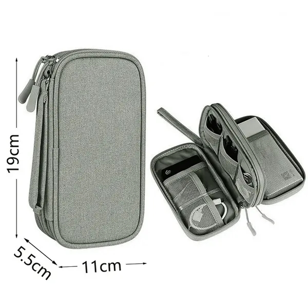 Double Layer Electronics Organizer Travel Case - Double Layer Electronics Organizer Travel Case - Image 4 of 7