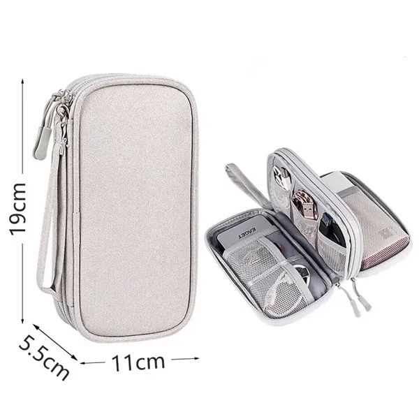 Double Layer Electronics Organizer Travel Case - Double Layer Electronics Organizer Travel Case - Image 5 of 7