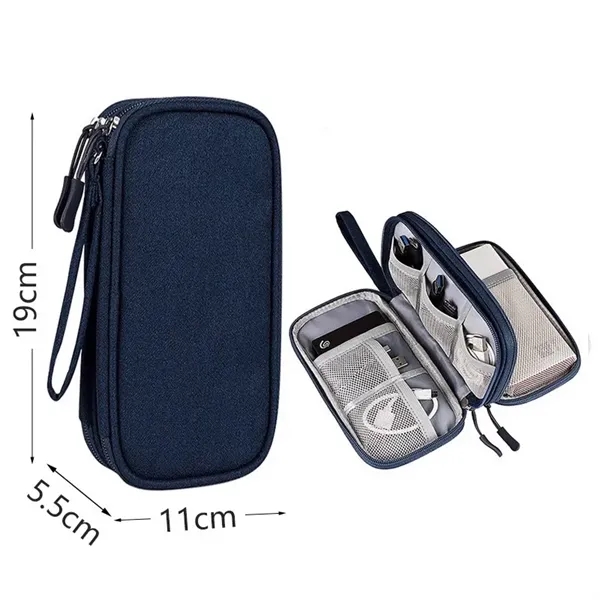 Double Layer Electronics Organizer Travel Case - Double Layer Electronics Organizer Travel Case - Image 6 of 7